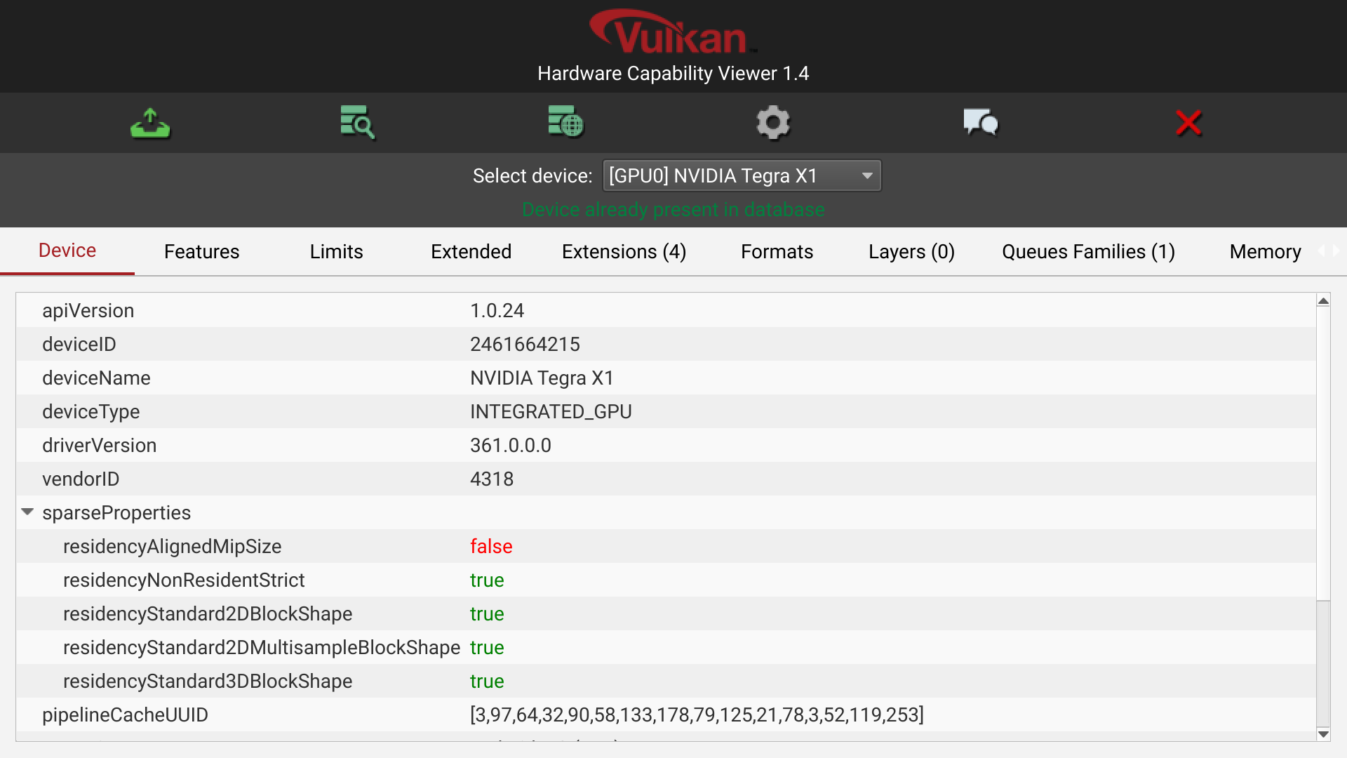 opengl extensions viewer to find vulkan version